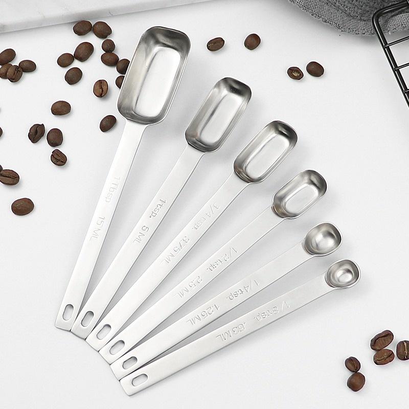 1 Pcs Stainless Steel Measuring Spoon Set Coffee Ingredients Cooking Baking Seasoning Tools Kitchen Accessories 6 specifications