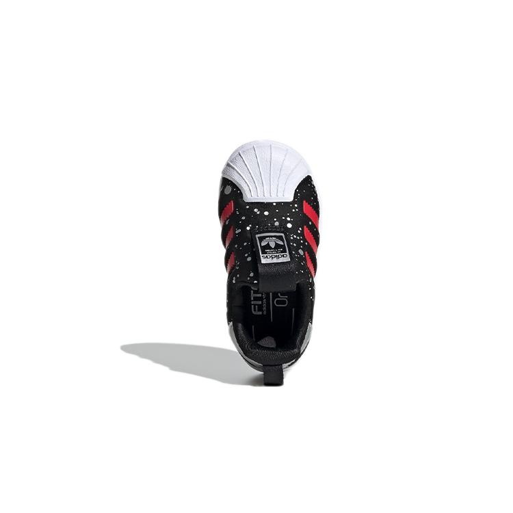 Adidas Originals SUPERSTAR 360 Superstar Collection 360 I Breathable Low top Toddler Shoes Black Red Infant And Toddler FV3435
