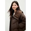 Qiushui Yiren Women's Classic Large Fur Collar Down Jacket