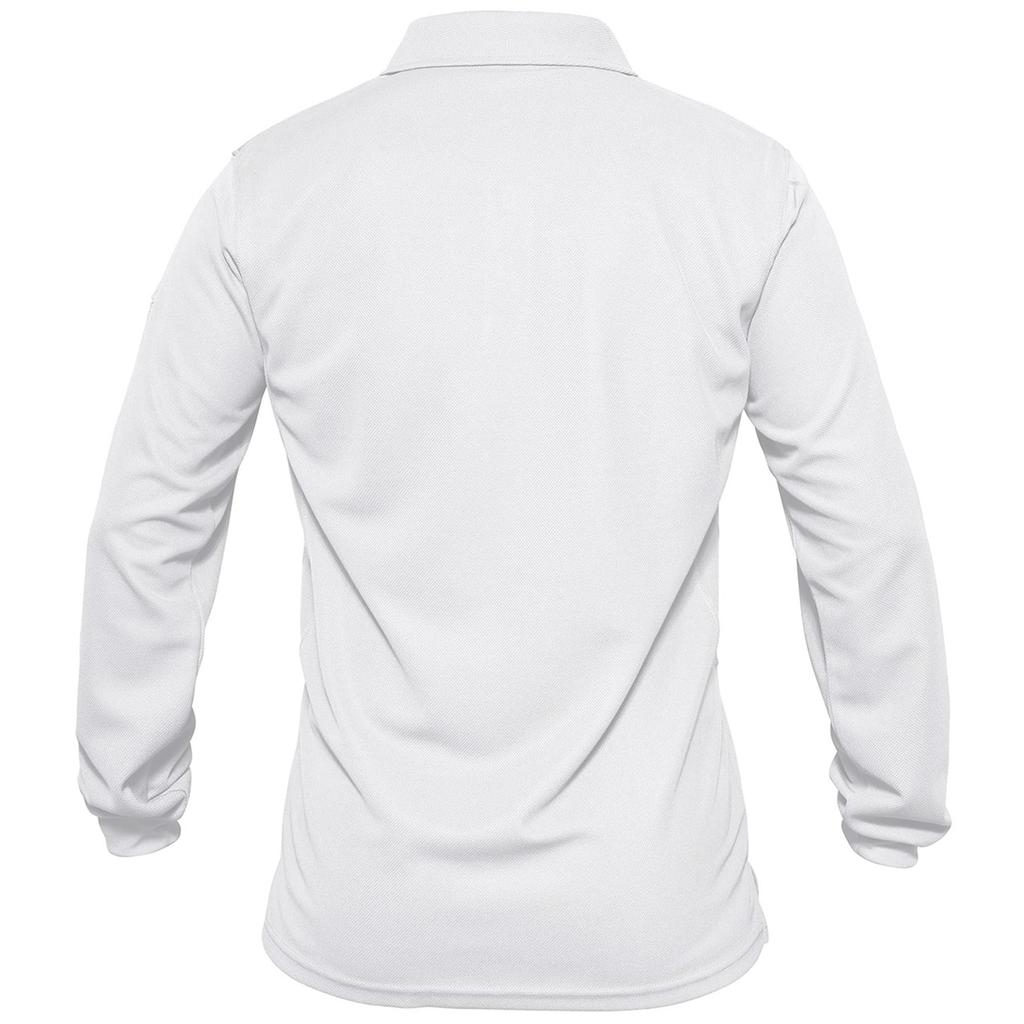 TACVASEN Long Sleeve Polo Plus Size XL Men's Shirt, Outdoor/Golf Wear, Casual, Size, Simple, Fashionable, Lightweight, White,