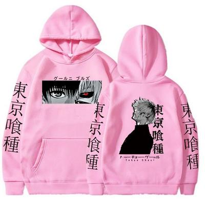 Anime Tóquio 2024 Moletom com capuz Manga comprida Ken Kaniki Desenho animado Casual Moda Tecido Moletom