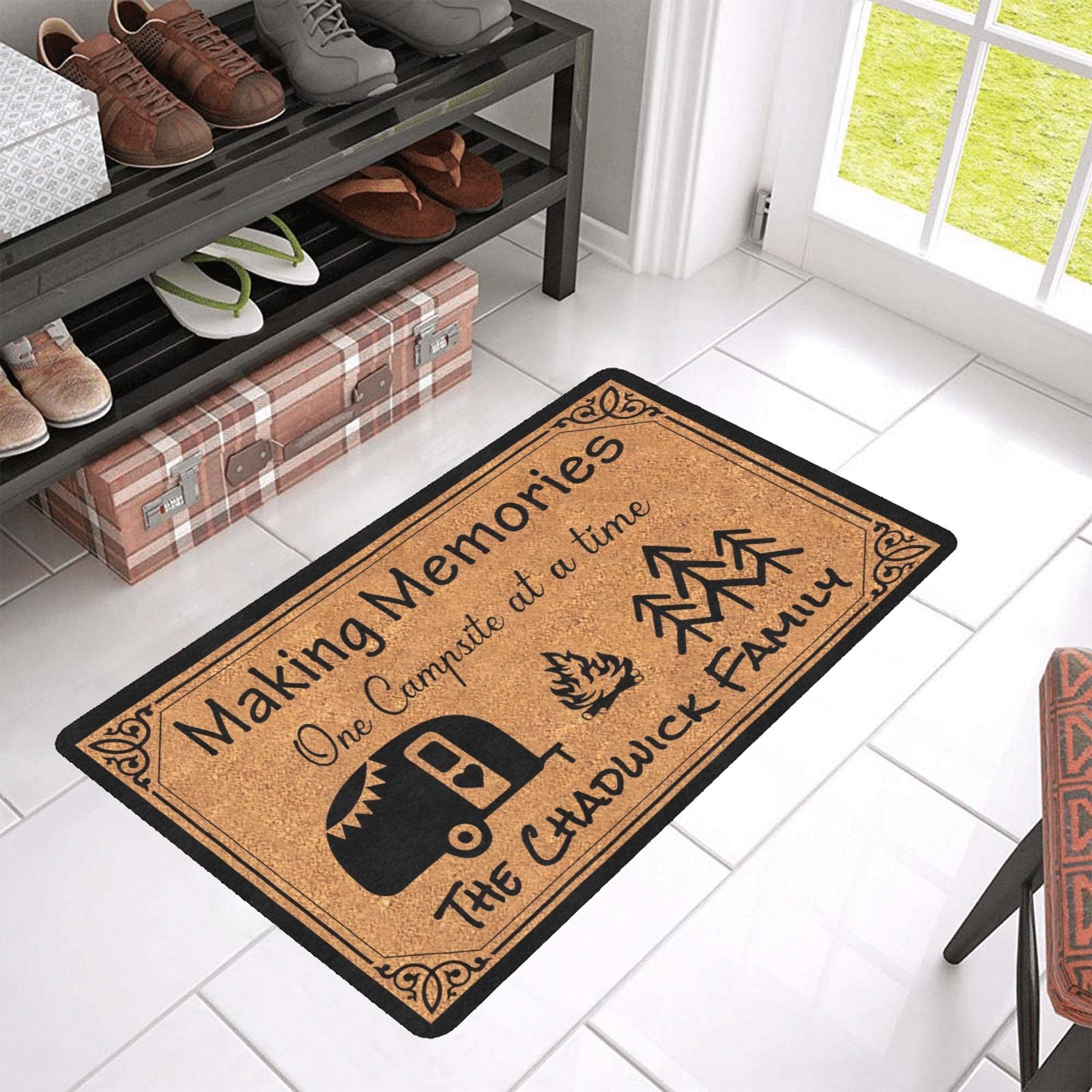 Gepersonaliseerde Camper Mat met Familienaam Antislip Rubberen Vloermat Camping Welkomstmat voor Buiten Entree Keukenmat 24inchx16inch