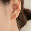 14k Cross Cue Piercing (14k Gold) (Bar Thickness 1mm) PIB14