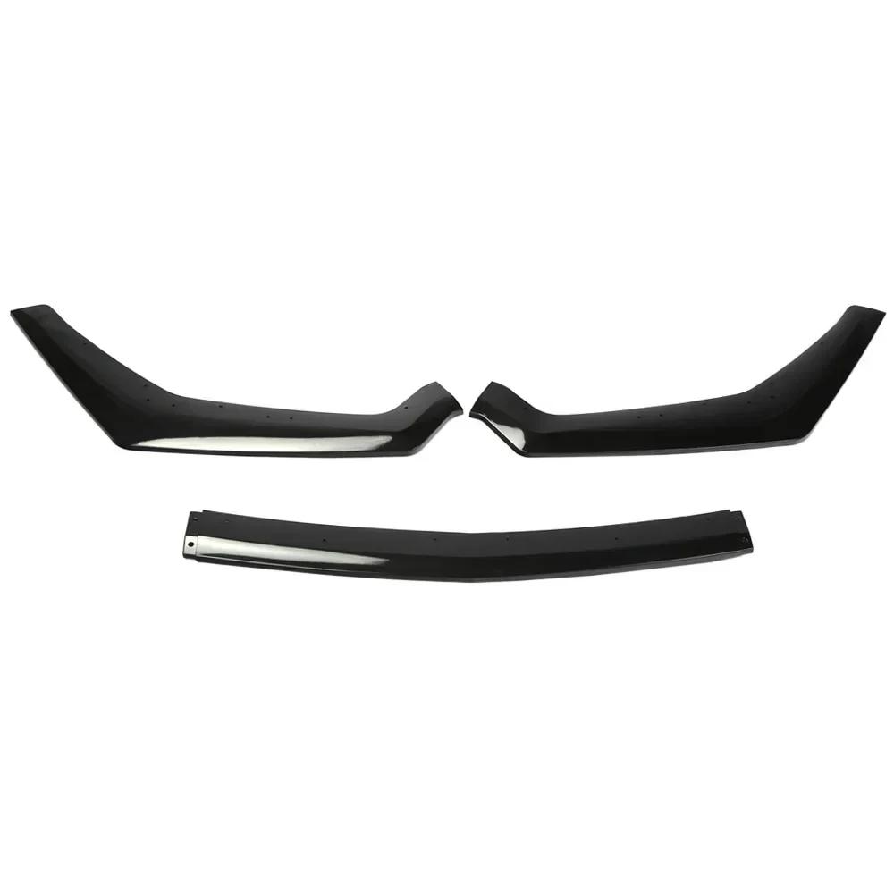 For Ford Mustang GT 2018 2019 2020 Car Front Bumper Lip Spoiler Body Kit 3-Piece Black Canard Splitter Diffuser Auto Accessories