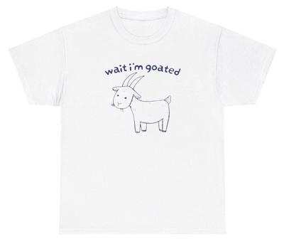 Warte, ich bin Ziegen-Legende T-Shirt Lustig Ziegenliebhaber Grafik Dank Gen Z Meme Humor Tee