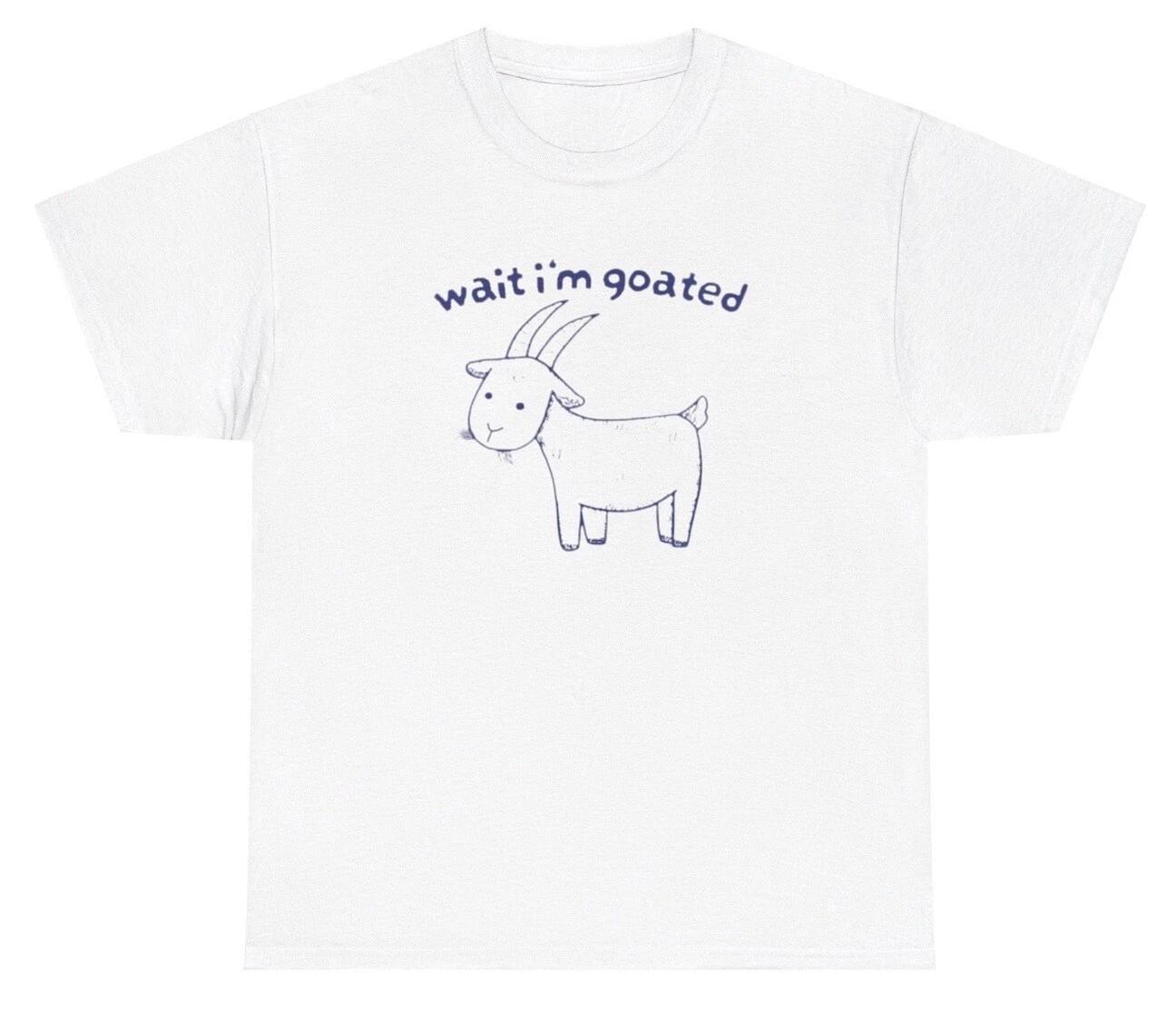 

Подожди, я Козел Футболка Смешная Графика для Любителей Козлов Dank Gen Z Мем Юмор Футболка L