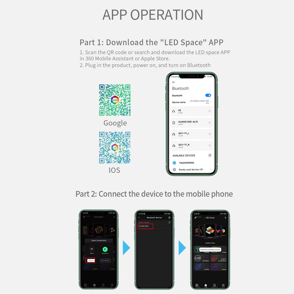 DIY Auto AD Anzeige Bildschirm Auto Bluetooth Stimme Interaktive Bildschirm Auto Heckscheibe Message Board LED Anzeige für IOS Android