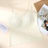 Pure lace suspender bra one-piece with chest pad, thin shoulder straps, thin outer wear and inner base.