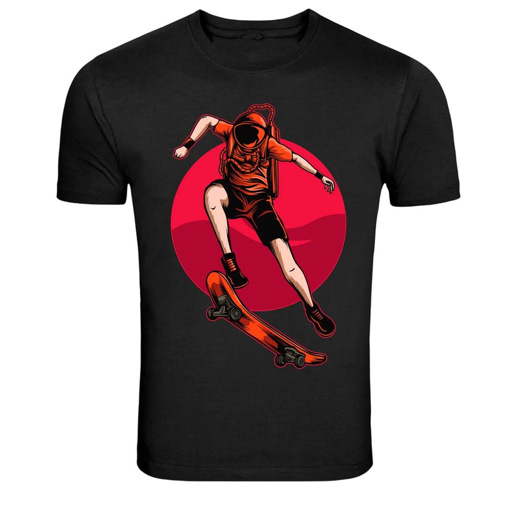 Astronaut Skateboard Space Skater Graphic T-Shirt
