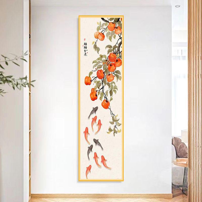 Slim Vertical Self-Adhesive Mural: Elegant Decorative Sticker for Entrance Hall or Corridor