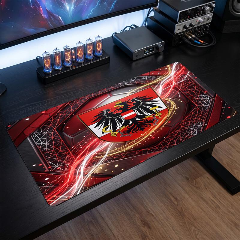 Austria Football Crest Mouse Pad, Extended Non Slip Rubber Desk Mat for Gaming Office Laptop Fan Gift