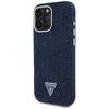 Guess Denim Triangle Logo MagSafe Case for iPhone 16 Pro Max Blue