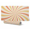 Gaming Mouse and Keyboard Pad, Retro Spinning Stripes, 120x60 Cm