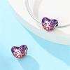 Original Charms Copper Poker Kitty Charms Bead Heart Marry Pave Zircon Fit 3Mm Bangle Bracelet Jewelry Gifts Making