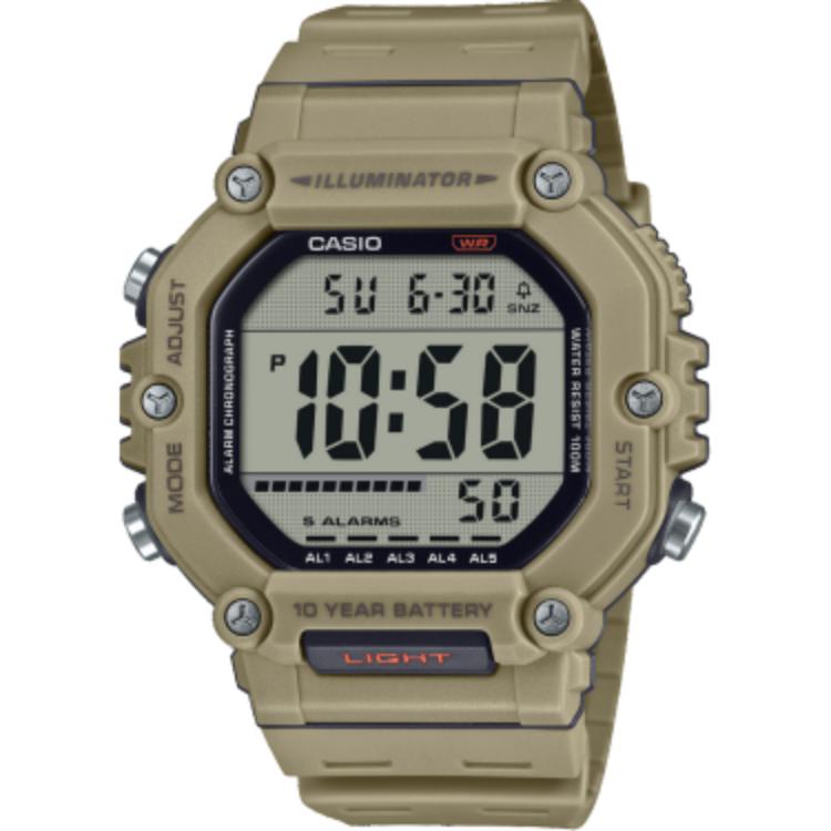 Casio ZEGAREK CYFROWY WODOSZCZELNY 100m Mechanizm Kwarcowy Unisex Szara Tarcza AE-1600H-5AV
