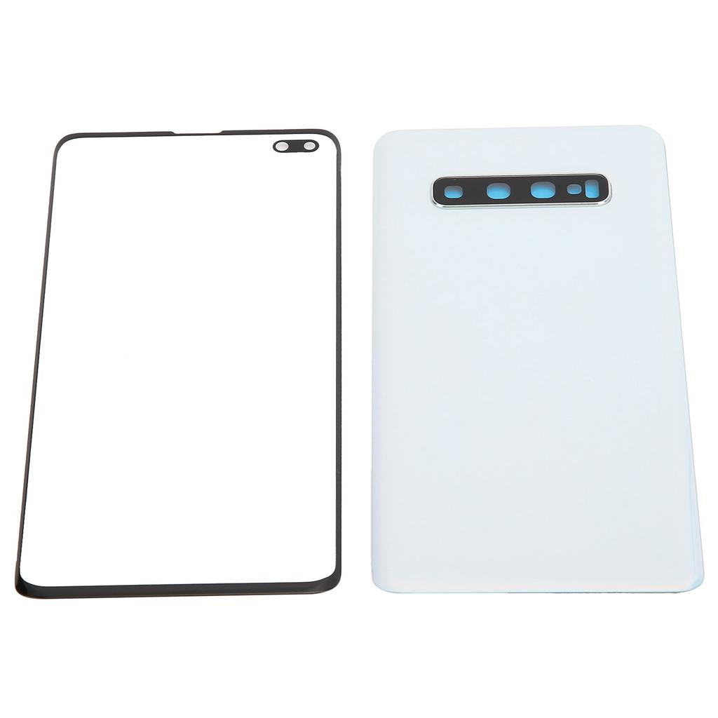 Mobile Phone Back Glass Cover and Outer Glass Panel Replacement for S10+Plus(Black )