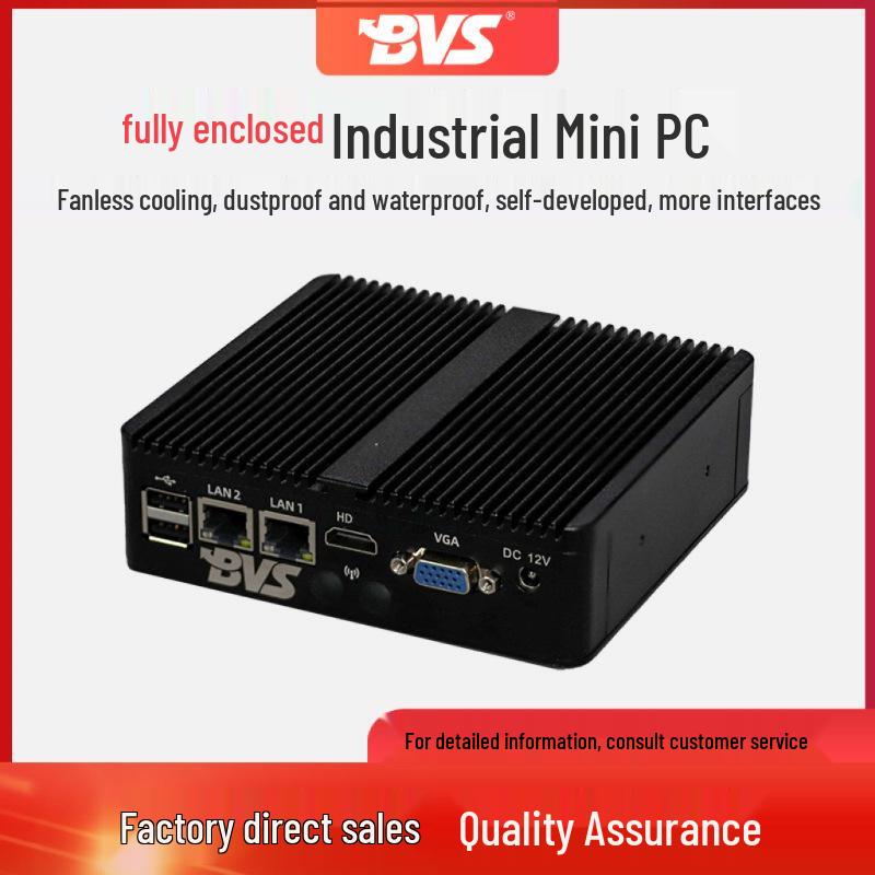 BVS Fanless Mini Industrial Control PC N2830 - Silent, Dual Network Port, Compact Design