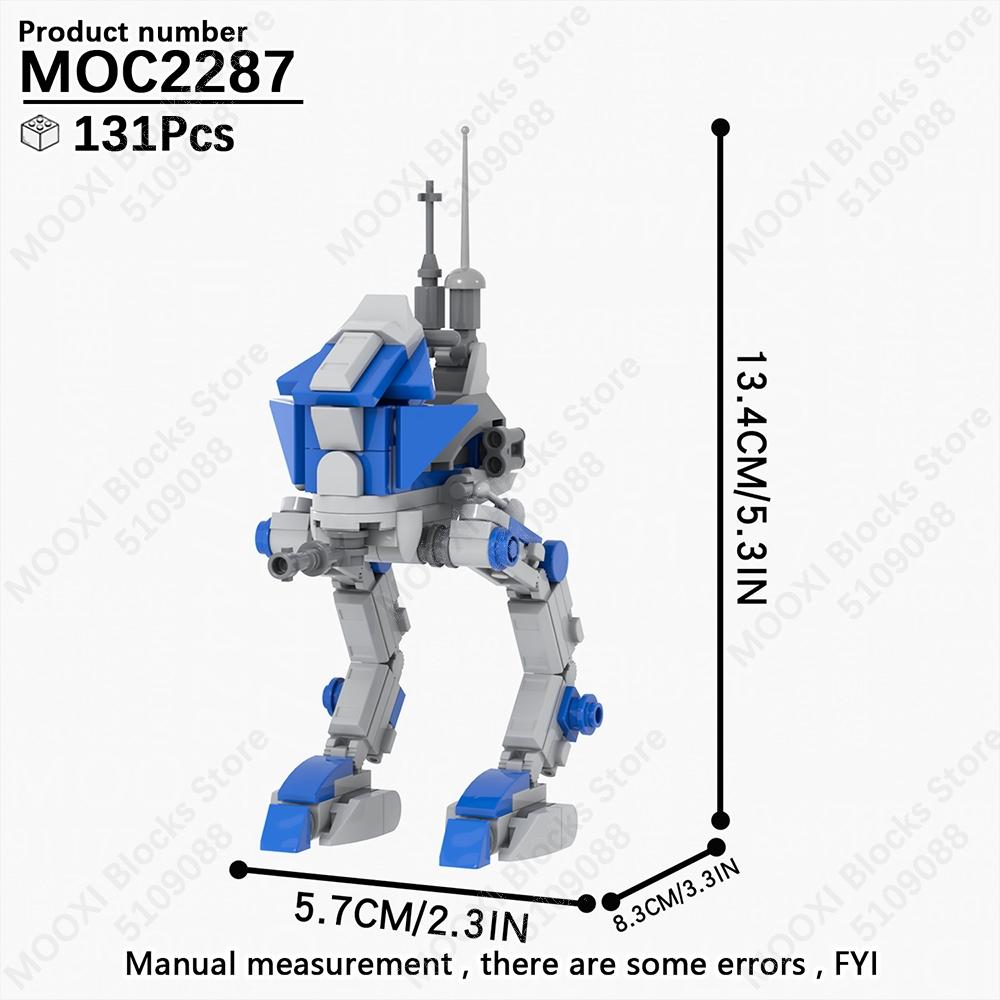 MOOXI Star Wars Mech Veicolo Cannone Carro Armato Armi Nave da Trasporto Soldati Modello Mattoncini Fai da Te Blocchi da Costruzione Assemblati Giocattolo per Bambini