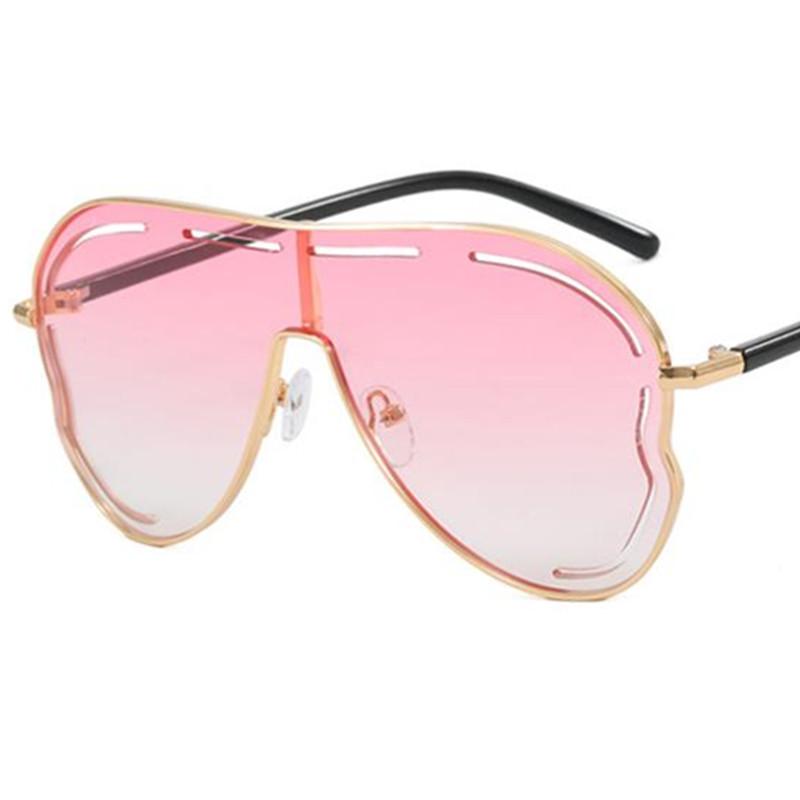 NEW Sun Glasses Women Anti-UV Spectacles Butterfly Google Oversize Frame Eyeglasses Personality Siamese Lens Sunglasses