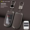 Metal Genuine Leather Auto Key Fob Case Cover Remote Fit For Jeep Renegade Compass Grand Cherokee Fit For Chrysler 300C Wrangler Dodge Auto