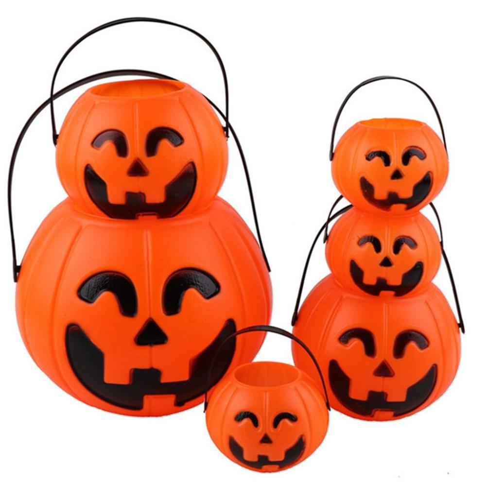 Holder DIY Portable Trick Or Treat Bags Halloween Decor Candy Boxes Pumpkin Bucket Pumpkin Lamp