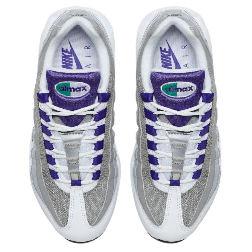 Nike Air Max 95 OG Grape 2026 Męskie Trampki Białe Court-Purple Szmaragdowo-Zielone HJ5996-100