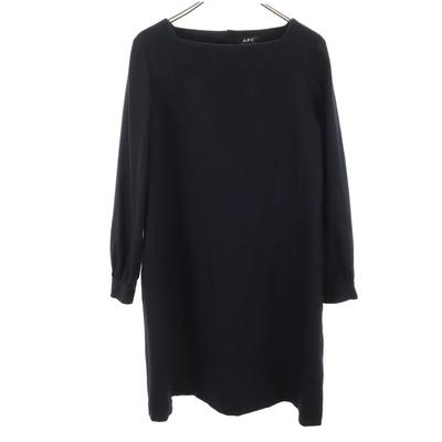 Long Sleeve Scooped Neck One Piece 38 Navy Women Used