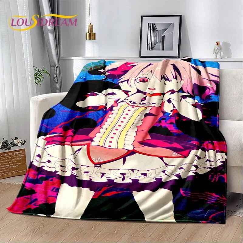3D süße Puella Magi Madoka Magica Cartoon-Decke, weiche Überwurfdecke für Zuhause, Schlafzimmer, Bett, Sofa, Picknick, Reise, Decke für Kinder