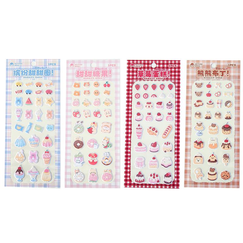 

4 Стикера Каваи Десертный Магазин Пена Плоский Журнал Стикер Канцелярские Принадлежности Эстетика Сделай Сам Чашка Рамка для Фото Декоративная