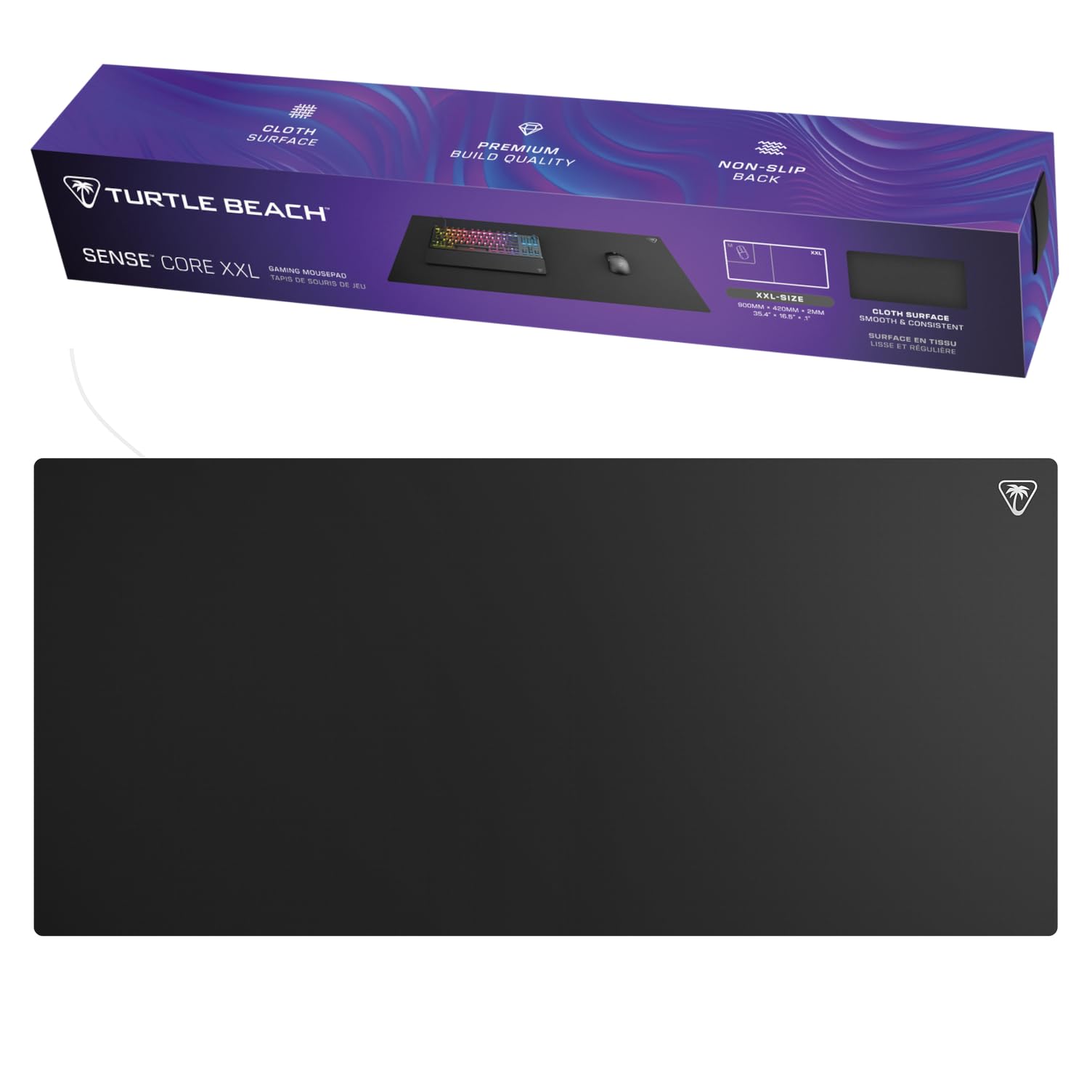 

Коврик для игровой мыши Turtle Beach Sense Core чёрный