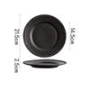 Golden Edged Ceramic Plate Creative Circular Steak Pasta Plate Delicious Dishes Dining Plates Exquisite Household Tableware