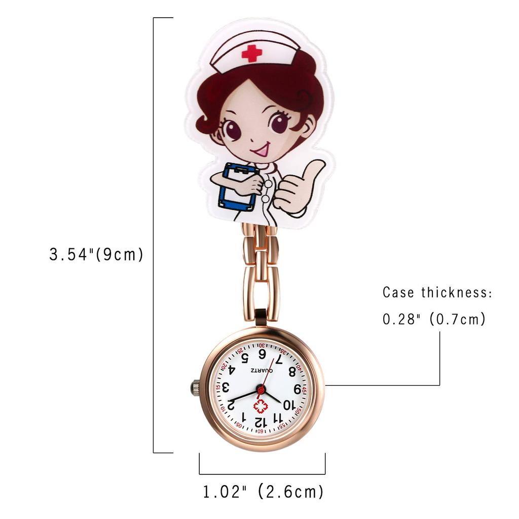 Pocket Nurse Lancardo Pocket Easy To Inverted Perfect for Nursery Anniversary Gold Watch, Watch, Watch, Icon, Read, Dial, Cute, Workers, Caregivers,