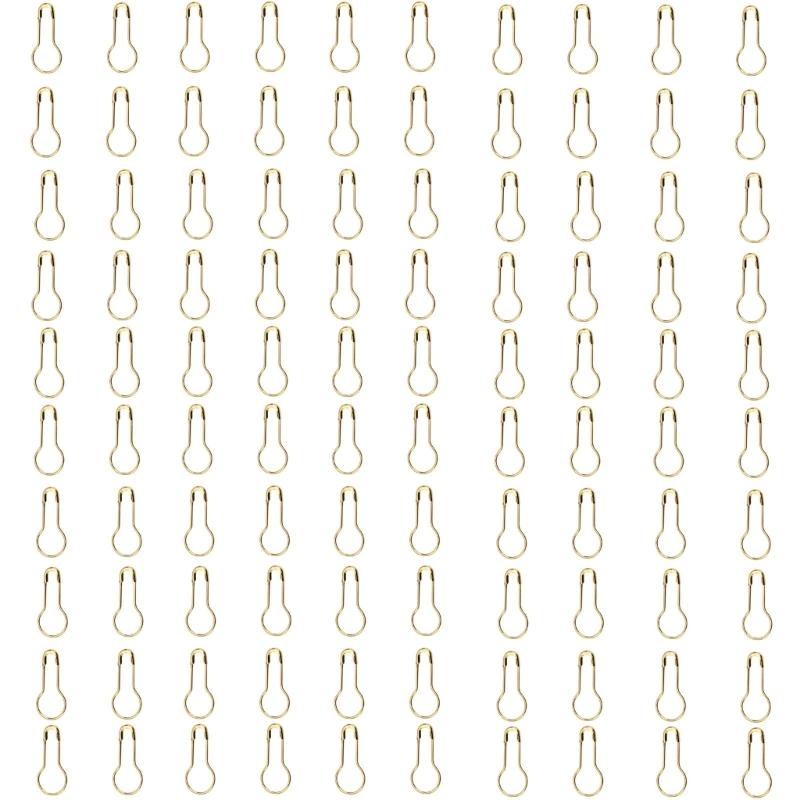 1000Pcs Gourd Shape Safety Pin Metal Knitting Locking Marker Clip Clothing Label Fastener Pin for Stitching Sewing Craft