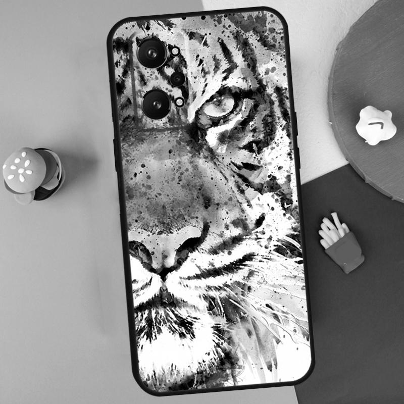 Lion Tiger Face For Realme C55 C67 C61 C75 C53 C51 C21Y C25S GT 6 6T 5 GT7 Pro 10 11 12 13 14 Pro Plus Case