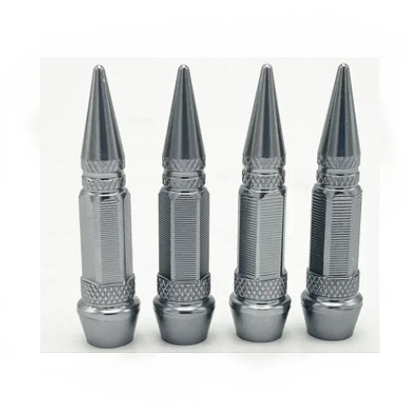 New 4pcs Long Pointed Tire Valve Caps for Automobiles and Motorcycles Tire Valve Cover Wear Parts Car Accessories