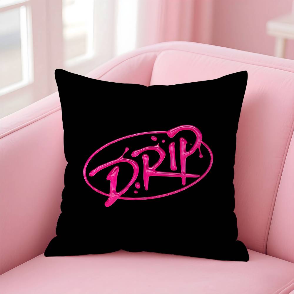 Cool KPOP B-BABYMONSTER Povlak na polštář Proti roztočům Neviditelný zip hedvábný krátký plyš Potah na polštář na pohovku