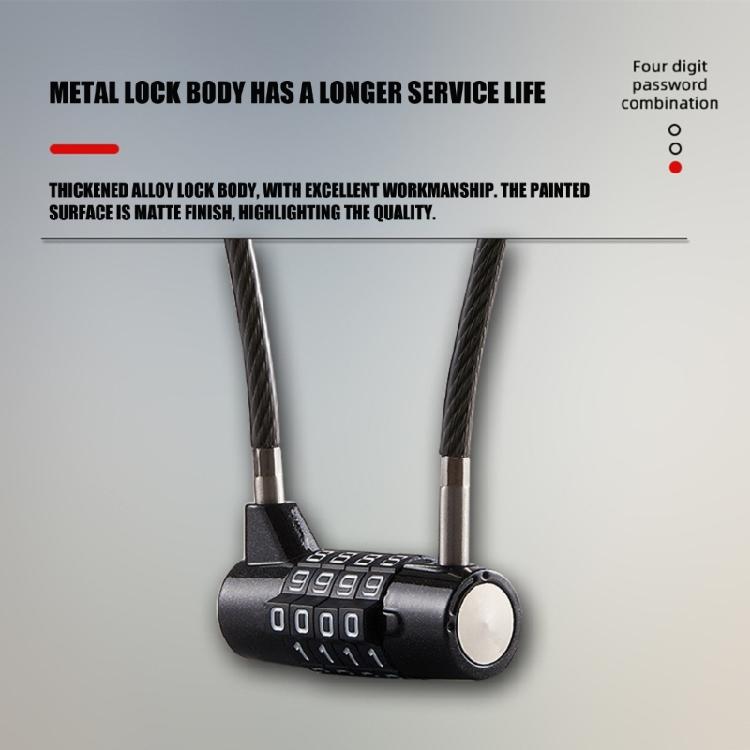 Multipurpose Flexible Cable Combination Lock for Security in Home Travel and Business Applications