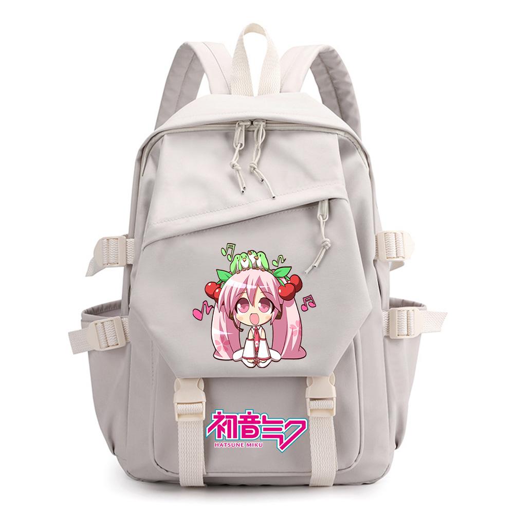 Anime Cartoon Hatsune Miku Printed Backpack for Teen Boy Gril Schoolbag Children Student Women Large Capacity Waterproof Travel Bag Kid Gift Mochila