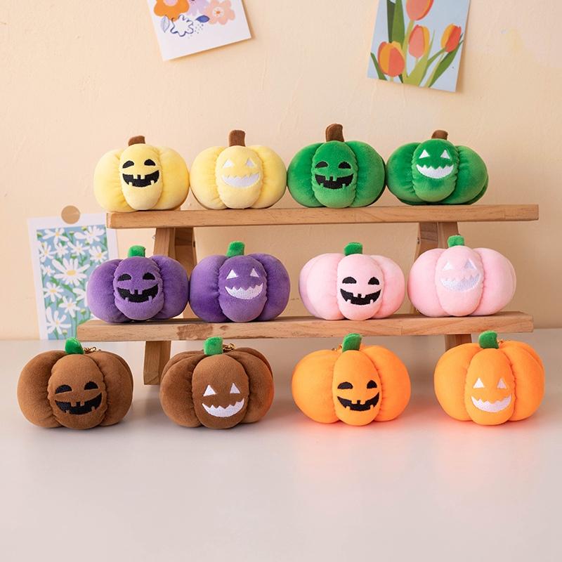 1Pc 10CM Cute Pumpkin Plush Pendant Toy Kawaii Noctilucent Christmas Pumpkin Doll Lovely Keychain Toy Xmas Decor Birthday Gift