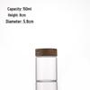 Acacia Wood Lid Glass Tube: Screw-on, Moisture-proof Storage Jar for Displaying Cultural Playthings (58mm).