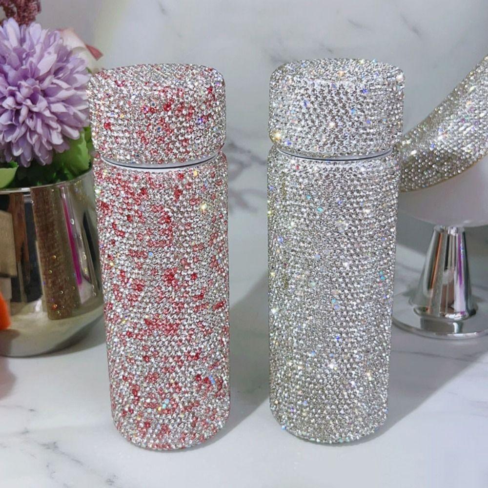Creative Diamond Water Bottle Portable Shiny Rhinestone Mini Insulated Cup Exquisite 150ml Refillable Water Bottle Girls