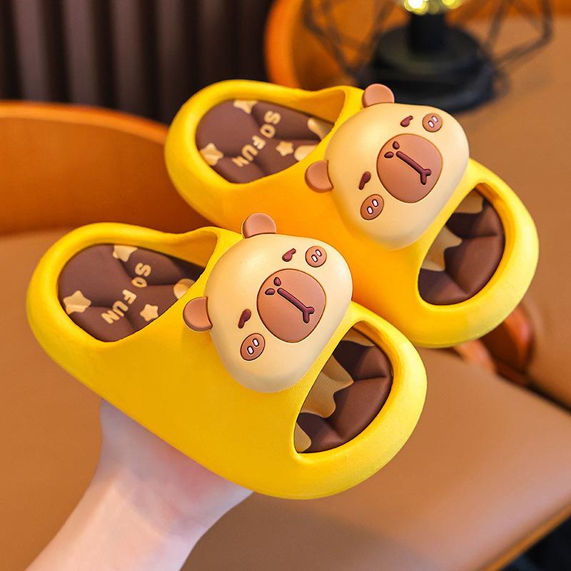 Kapibara Summer Children's Sandals Boys Non-Slip Soft Sole Small Medium Large Kids Beach Bathing Slippers