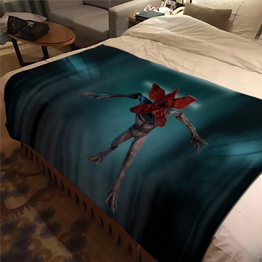 Heißer Film Stranger Things Deckenbezug Cartoon Flanelldecken für Betten Sofas Warmes Bettlaken Weiche Bettwäsche Zimmerdeko Fan-Geschenk