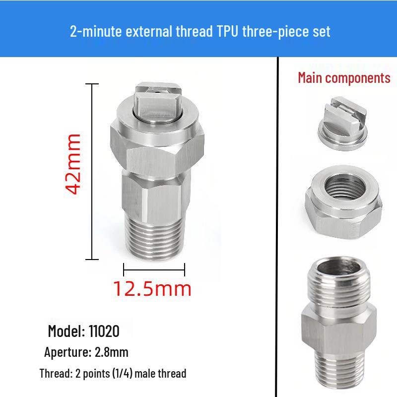 Stainless Steel Modular Cooling & Dehumidifying Nozzle Set (3-4 Pieces) with TPU Quick Release & Filter