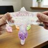 Klarer Glitzer-Quietscheente Mini Liegende Ente Angstlinderndes Sensorisches Spielzeug Langsam Aufgehendes Stressball Tierform Spielzeug