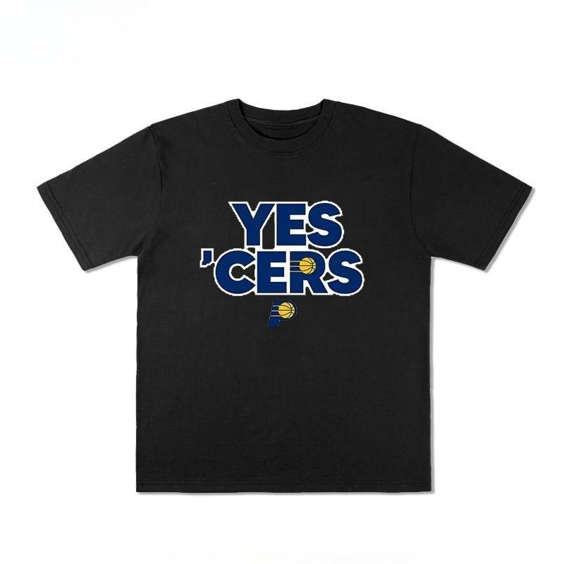 Indiana Pacers Playoff Slogan Basketball Short Sleeve Cotton T-Shirt Men's and Women's Sports Casual Wear Breathable Top Y2k