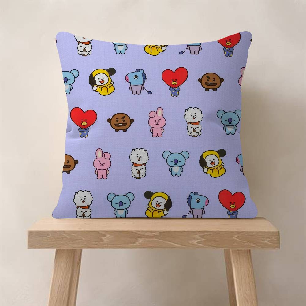 Cute Bbt21s Anime Pillowcase Toon Gift Cushion Cover Bedroom Home Sofa Chair Seat Decor Pillow Case