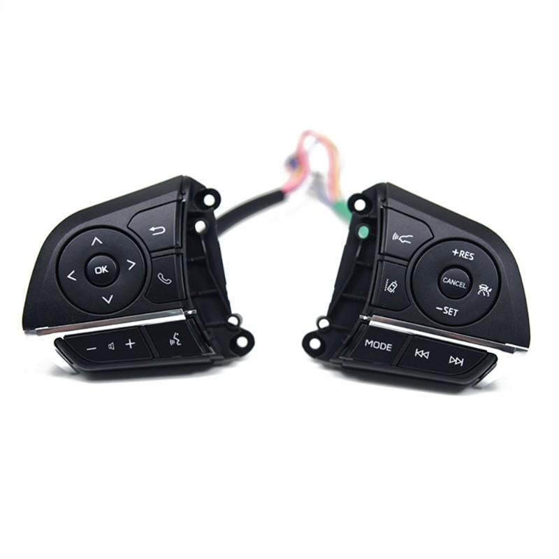 Interruptor de Botão de Volante de Cruise Control Claro Para Carro Controle de Volume Para Toyota Levin Corolla RAV4 2019-2026