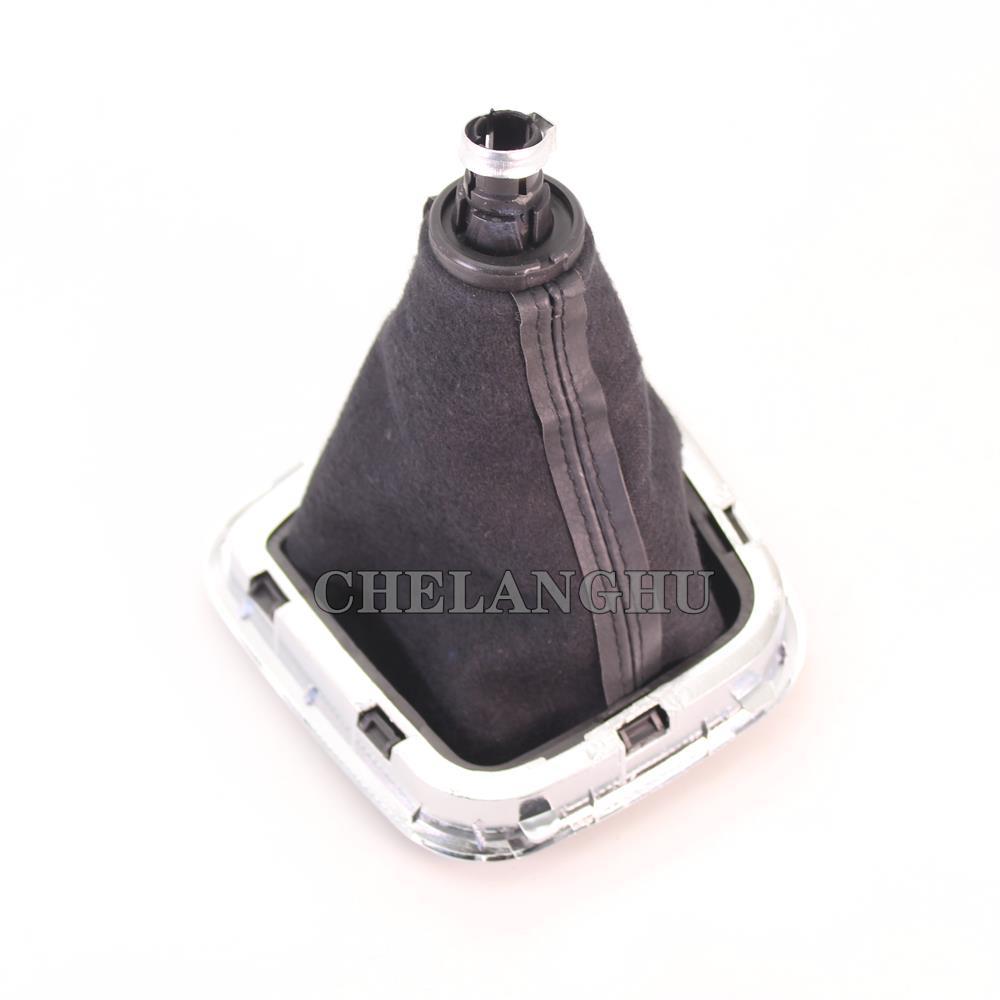 5 Speed Gear Stick Shift Knob Level Leather Boot For VW Polo 6R Hatchback 2009 2010 2011 2012 2013 Car-styling