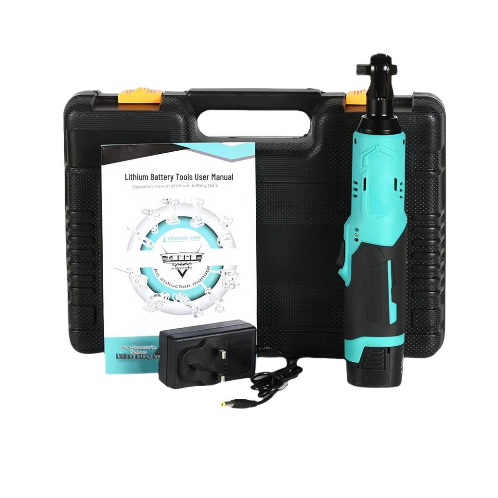 High Torque 8-25V Electric Ratchet Wrench with 90° Angle for Auto Repair